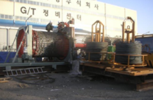 철근망 선조립 야드